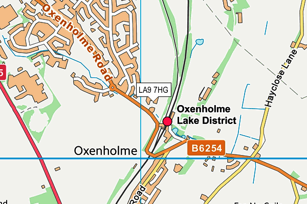 LA9 7HG map - OS VectorMap District (Ordnance Survey)