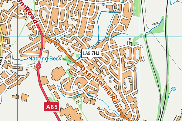 LA9 7HJ map - OS VectorMap District (Ordnance Survey)