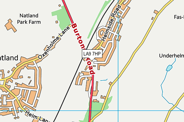 LA9 7HP map - OS VectorMap District (Ordnance Survey)