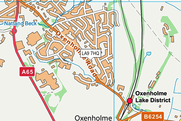 LA9 7HQ map - OS VectorMap District (Ordnance Survey)