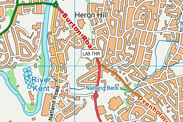 LA9 7HR map - OS VectorMap District (Ordnance Survey)