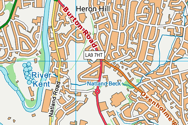 LA9 7HT map - OS VectorMap District (Ordnance Survey)