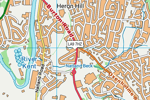 LA9 7HZ map - OS VectorMap District (Ordnance Survey)