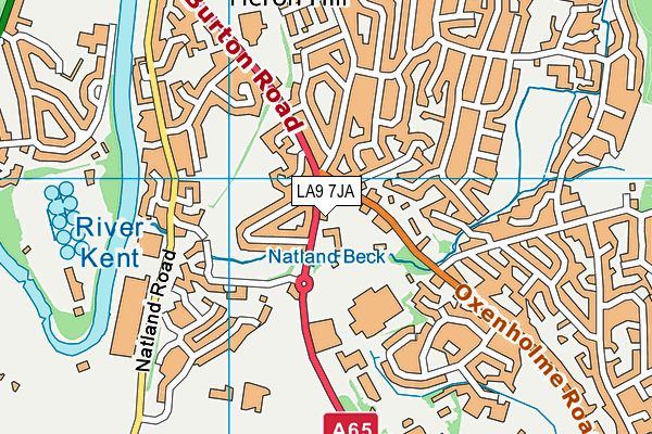 LA9 7JA map - OS VectorMap District (Ordnance Survey)