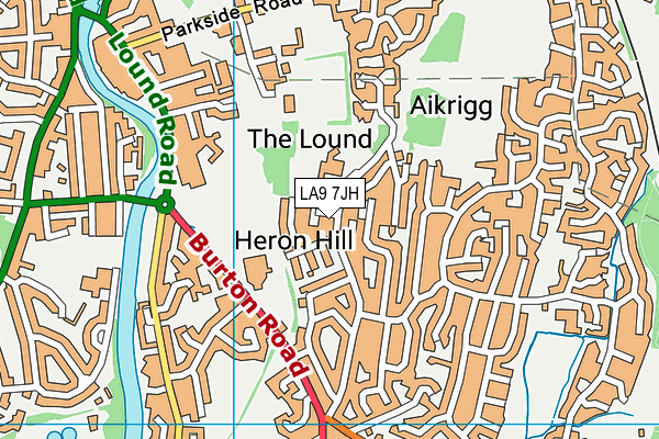 Heron Hill Primary School map (LA9 7JH) - OS VectorMap District (Ordnance Survey)