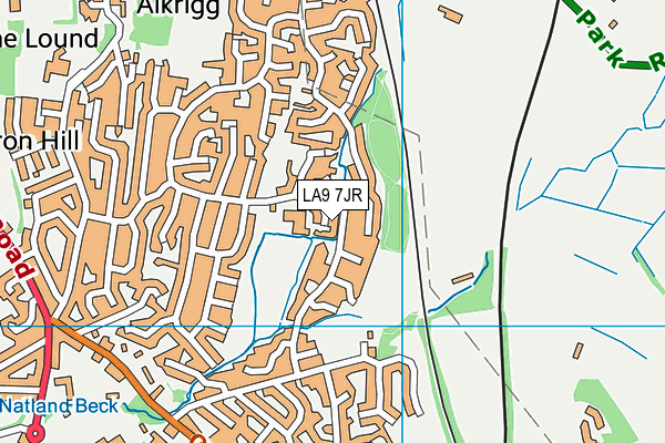 LA9 7JR map - OS VectorMap District (Ordnance Survey)