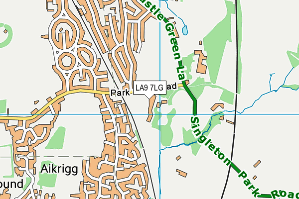 LA9 7LG map - OS VectorMap District (Ordnance Survey)