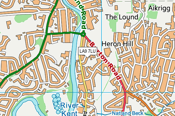 LA9 7LU map - OS VectorMap District (Ordnance Survey)