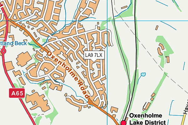LA9 7LX map - OS VectorMap District (Ordnance Survey)