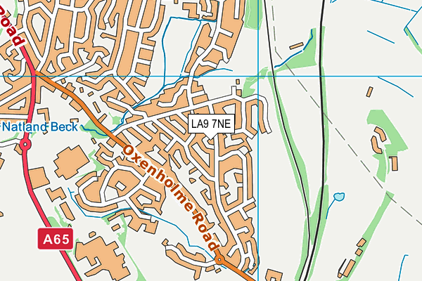 LA9 7NE map - OS VectorMap District (Ordnance Survey)