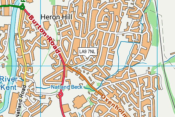 LA9 7NL map - OS VectorMap District (Ordnance Survey)