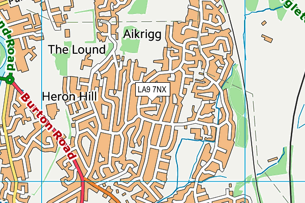 LA9 7NX map - OS VectorMap District (Ordnance Survey)