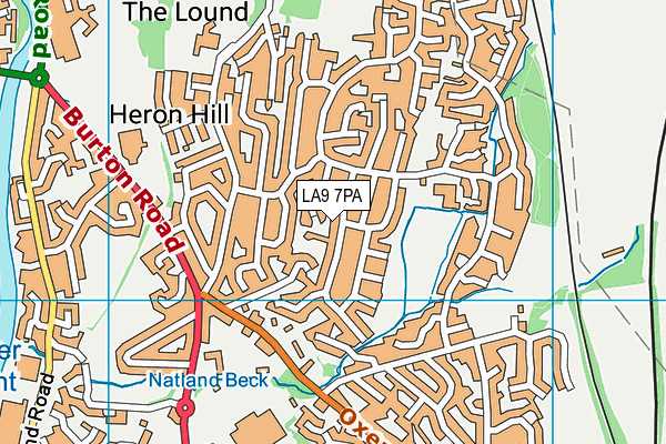 LA9 7PA map - OS VectorMap District (Ordnance Survey)
