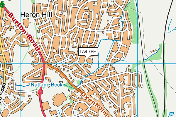 LA9 7PE map - OS VectorMap District (Ordnance Survey)