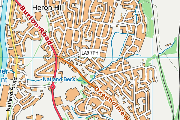 LA9 7PH map - OS VectorMap District (Ordnance Survey)