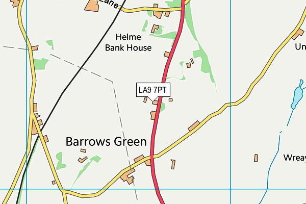 LA9 7PT map - OS VectorMap District (Ordnance Survey)