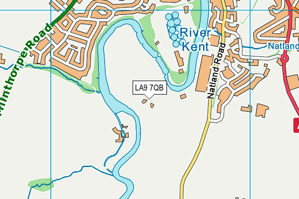 LA9 7QB map - OS VectorMap District (Ordnance Survey)
