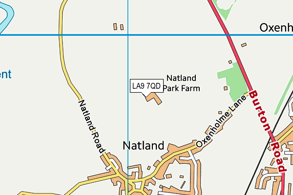 LA9 7QD map - OS VectorMap District (Ordnance Survey)