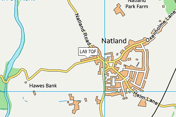 LA9 7QF map - OS VectorMap District (Ordnance Survey)