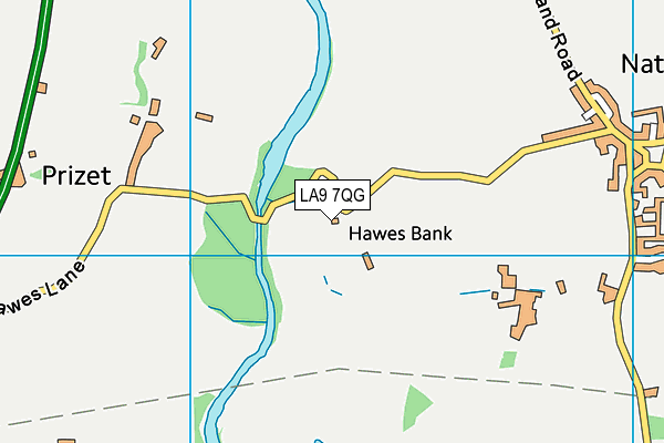 LA9 7QG map - OS VectorMap District (Ordnance Survey)