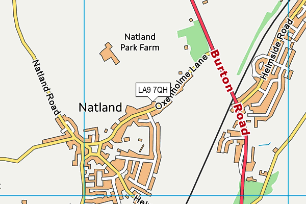 LA9 7QH map - OS VectorMap District (Ordnance Survey)