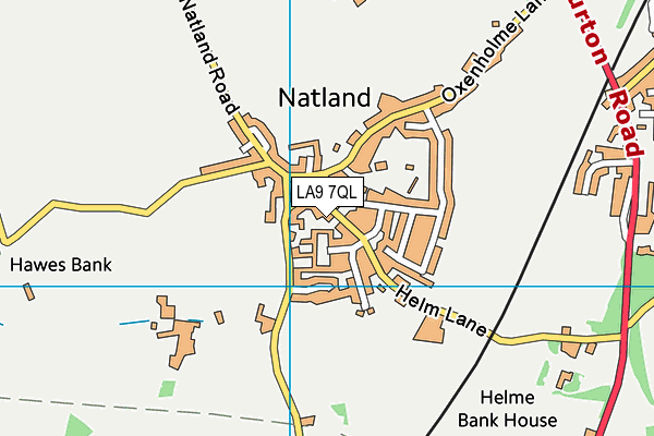 LA9 7QL map - OS VectorMap District (Ordnance Survey)