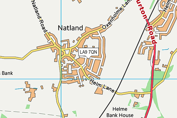 LA9 7QN map - OS VectorMap District (Ordnance Survey)