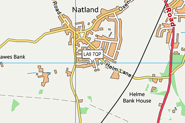 LA9 7QP map - OS VectorMap District (Ordnance Survey)