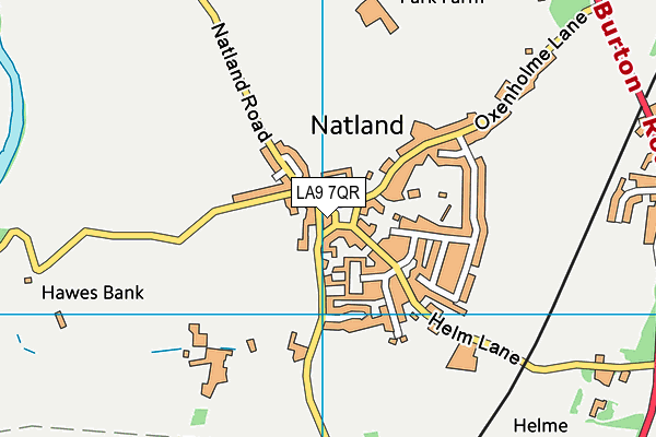 LA9 7QR map - OS VectorMap District (Ordnance Survey)