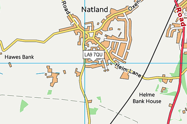 LA9 7QU map - OS VectorMap District (Ordnance Survey)