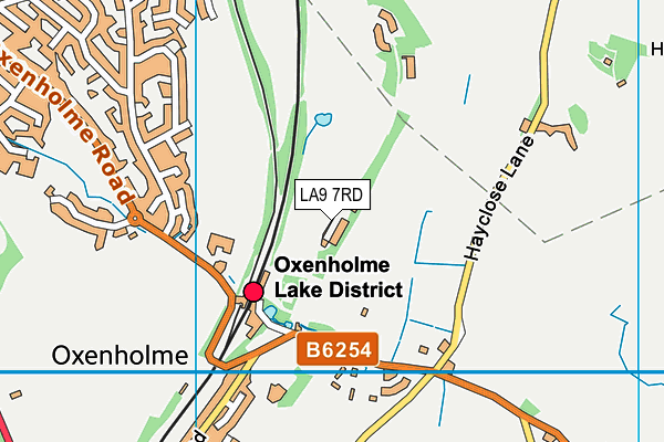 LA9 7RD map - OS VectorMap District (Ordnance Survey)