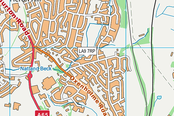 LA9 7RP map - OS VectorMap District (Ordnance Survey)