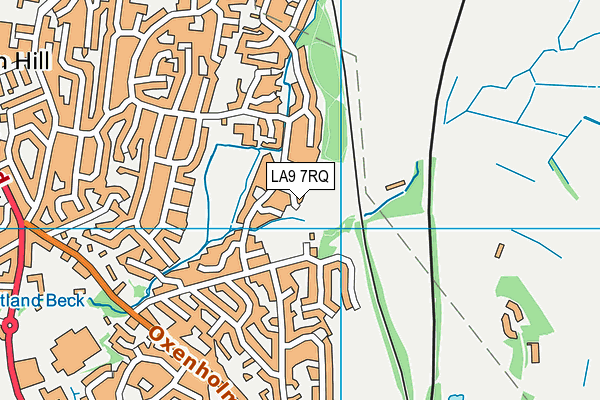 LA9 7RQ map - OS VectorMap District (Ordnance Survey)