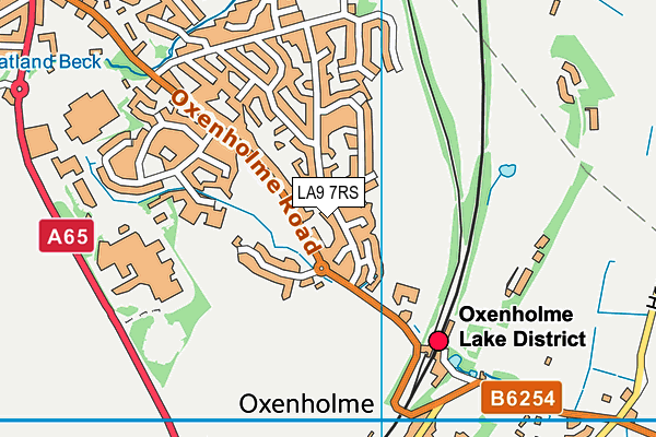 LA9 7RS map - OS VectorMap District (Ordnance Survey)