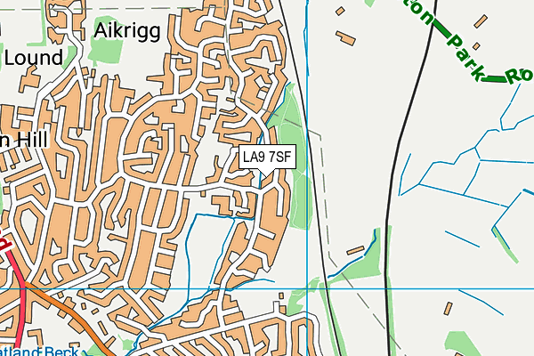 LA9 7SF map - OS VectorMap District (Ordnance Survey)