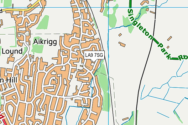 LA9 7SG map - OS VectorMap District (Ordnance Survey)