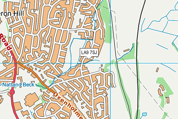 LA9 7SJ map - OS VectorMap District (Ordnance Survey)