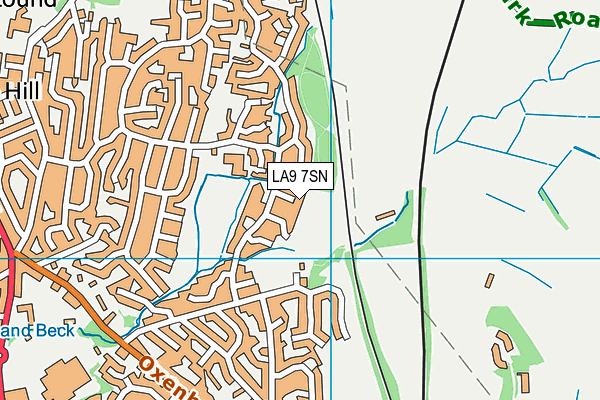 LA9 7SN map - OS VectorMap District (Ordnance Survey)
