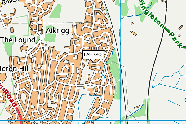 LA9 7SQ map - OS VectorMap District (Ordnance Survey)