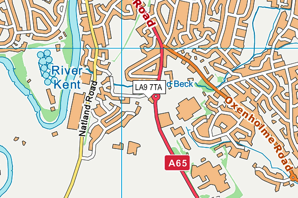 LA9 7TA map - OS VectorMap District (Ordnance Survey)