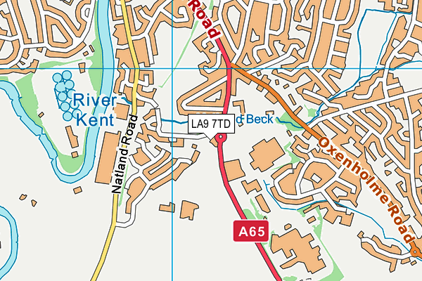 LA9 7TD map - OS VectorMap District (Ordnance Survey)