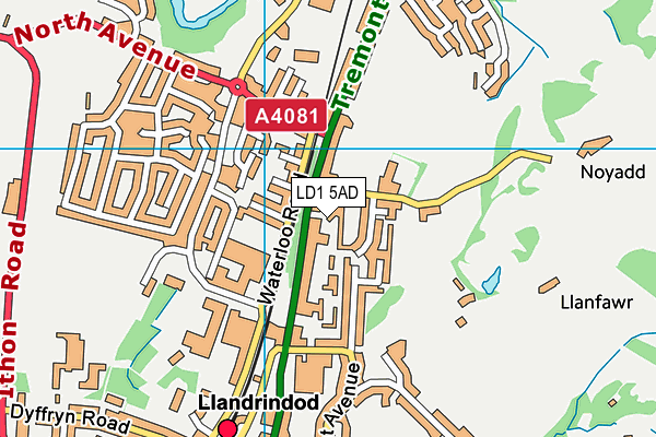 LD1 5AD map - OS VectorMap District (Ordnance Survey)