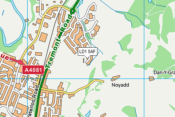 LD1 5AF map - OS VectorMap District (Ordnance Survey)