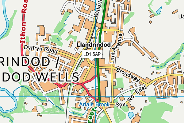 LD1 5AP map - OS VectorMap District (Ordnance Survey)