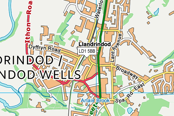 LD1 5BB map - OS VectorMap District (Ordnance Survey)