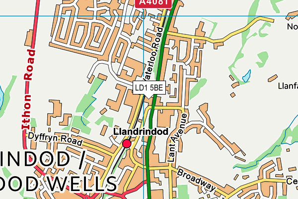 LD1 5BE map - OS VectorMap District (Ordnance Survey)