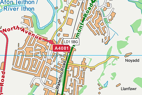 LD1 5BG map - OS VectorMap District (Ordnance Survey)