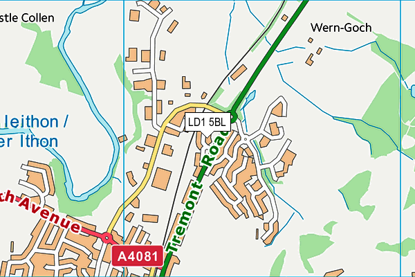 LD1 5BL map - OS VectorMap District (Ordnance Survey)