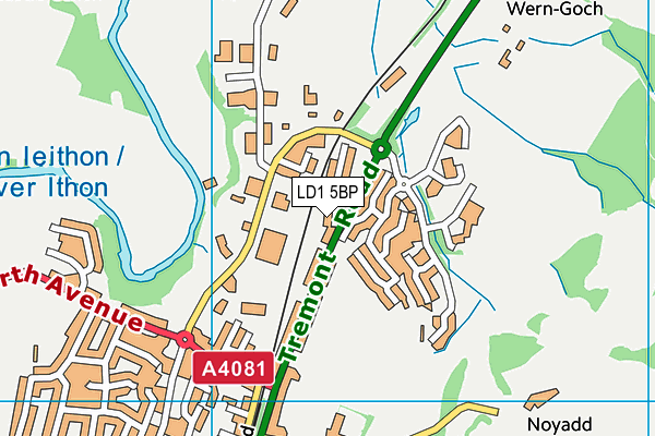 LD1 5BP map - OS VectorMap District (Ordnance Survey)