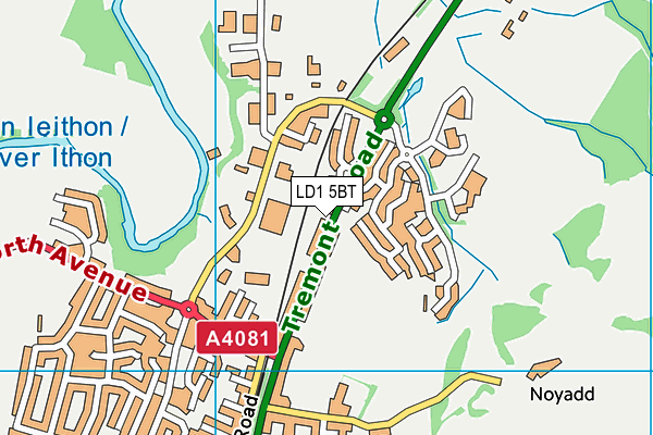 LD1 5BT map - OS VectorMap District (Ordnance Survey)